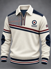 Herren-Kapuzenjacke mit Reißverschluss und Mod-Art-Print für Musikliebhaber aus Großbritannien
