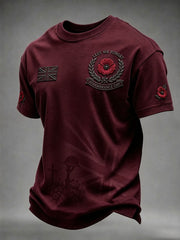 T-shirt à manches courtes imprimé « Lest We Forget » pour homme