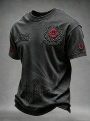 T-shirt à manches courtes imprimé « Lest We Forget » pour homme