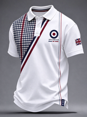 Polo-shirt imprimé d’art pour homme, fan de musique britannique, style mod