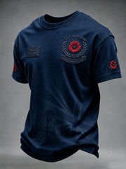 T-shirt à manches courtes imprimé « Lest We Forget » pour homme